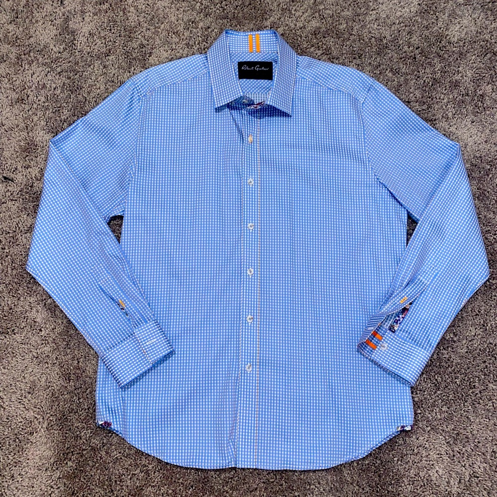 Robert Graham blue shirt